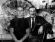 Walt Disney with his nephew Charles Elias Disney in the WED Enterprises in Burbank, CA in 1965.